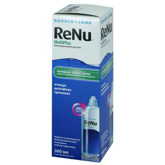 Раствор Renu Multiplus для ухода за контактными линзами 360 мл
